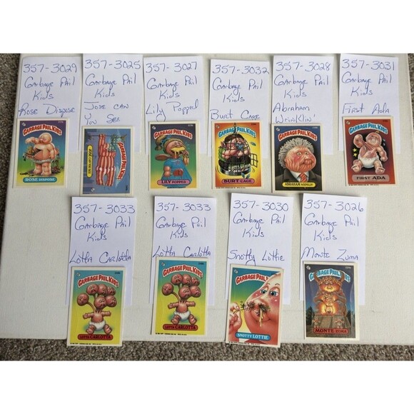 Lot of 10 Vintage Garbage Pail Kids Trading Cards Stickers 1980s Topps Mixed - Picture 16 of 16